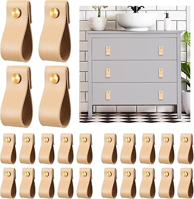 24 PVC leather drawer handles handmade for wardrobe furniture, wardrobe door handle, drawers and cupboards (light brown).. Nigeria's most loved e-commerce platform delivers affordable shopping solutions to your doorstep.