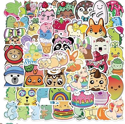 50pcs Cute Stickers of Moriah Elizabeth character for water bottle, Kawaii cartoon graffiti stickers waterproof for laptop, mobile, skateboarding, luggage, bicycle, car, guitar, scrapbooking.. Experience the DIAYTAR difference with our vast product selection and delivery within 5-8 days.