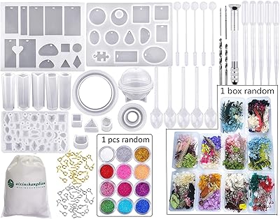 Set of 84 hand -made silicone resin molds, transparent silicone resin kits, epoxy resin molds, for jewelry, earrings, necklaces, bracelets, nails, DIY.. Unlock access to a wide range of products with DIAYTAR NIGERIA's affordable e-commerce platform.