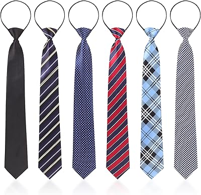 6 pieces with zippered ties for boys girls man women adjustable tie pre-rissue for school uniform business degree degree.. Your everyday shopping solution, DIAYTAR NIGERIA offers variety and value delivered within 8 days.
