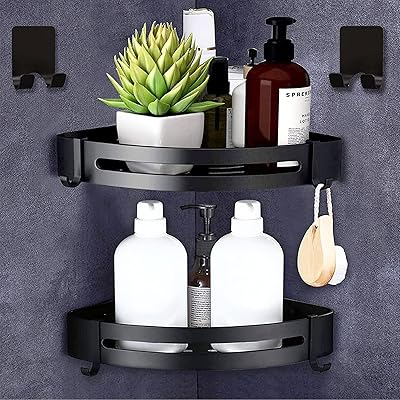 Aluminum self -adhesive bathroom shelves without bilgree perforation with suspension hooks for waterproof towels by Bilgri (black, 2 rooms).. Your one-click solution to affordable shopping, DIAYTAR NIGERIA delivers quality products nationwide.