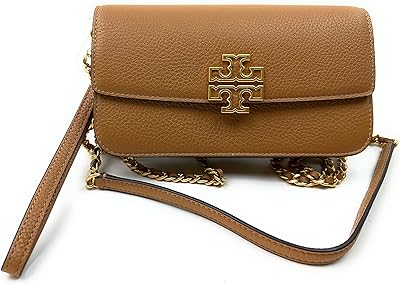Britten Pebble wallet with women's chain, tiramisu, britten pebble leather wallet with chain.. DIAYTAR NIGERIA: Bringing quality products to your doorstep at prices that won't break the bank.