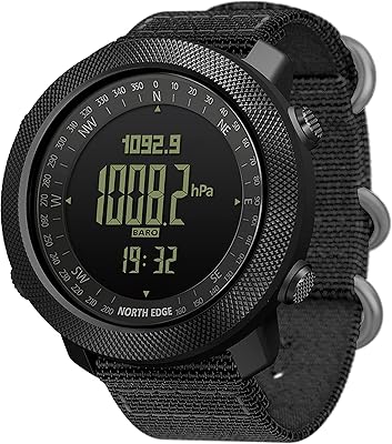 Tactical sports watches North Edge Apache for Men, solid military compass for digital outdoor survival with sustainable bracelet, foot counter, calorie podometer.. Explore the biggest product variety online — only at DIAYTAR Nigeria.