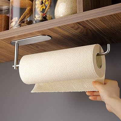 Paper towel holder under cabinet - Walker paper towel carrier easy to use with one hand, 12 "bar - adapts to all rollers, stainless steel.. DIAYTAR NIGERIA revolutionizes access to quality products with affordable prices and dependable shipping.