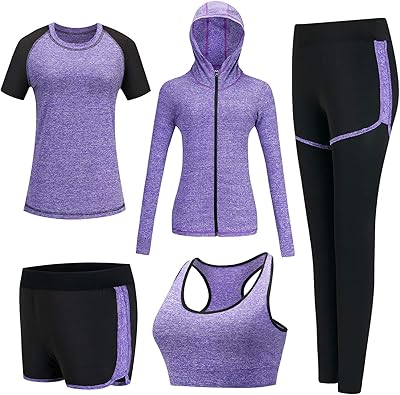 Set of 5 room sports clothes, sports combinations for yoga, gym, fitness, running.. Discover endless possibilities with DIAYTAR NIGERIA's comprehensive selection and reliable shipping.