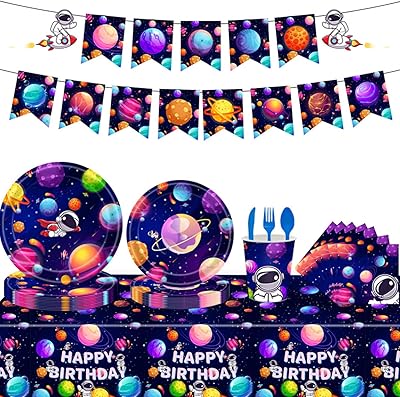 Set of party mandate supplies in space 170 pieces birthday decorations.. DIAYTAR NIGERIA: Where smart shoppers find everything they need at prices they can afford.