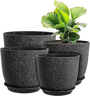 Set of pots of flowers Morini Ray 10-9-8-75 inches set of 4 with drainage and saucer holes.. Unlock a world of affordable products with DIAYTAR NIGERIA's expansive e-commerce platform.