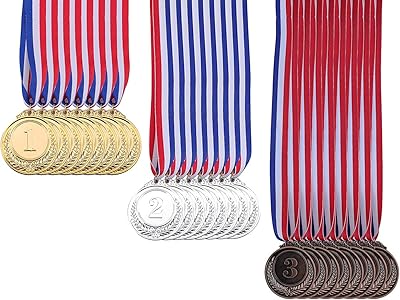 Sports medals Minerv gold bronze silver with neck ribbon, 2.5 -inch Olympic sports racing medal, medals of winners of the sports day and competition.. DIAYTAR NIGERIA delivers happiness in 5-8 days with our affordable and diverse product range.