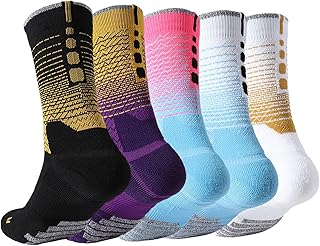 Sports socks, 5 pairs of basketball socks for men, mid-moist-colored football socks, high-elasticity player compression socks for outdoor competition, one-waist.. Discover the perfect balance of price and convenience with DIAYTAR NIGERIA's nationwide e-commerce platform.
