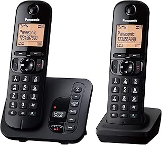 Panasonic Turk GC222EB DECT wireless phone, with answering machine, easy -to -read backlit screen of 1.6 inch, unwanted call blocking, hands -free speaker, eco - black mode, double pack.. Nigeria's e-commerce leader delivers unmatched variety and value to your doorstep in just 5-8 days.