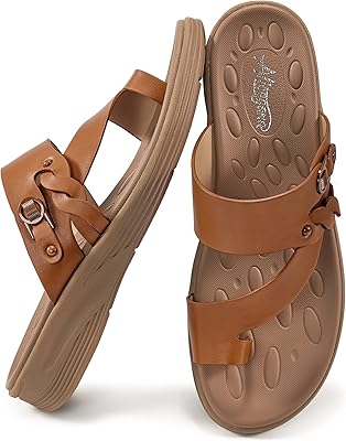 Comfortable orthopedic sandals for women, support for the low, light plantar vault with toe loop, thongs to put on, casual summer beach sandals.. The best online shopping experience in Nigeria — DIAYTAR delivers it all.