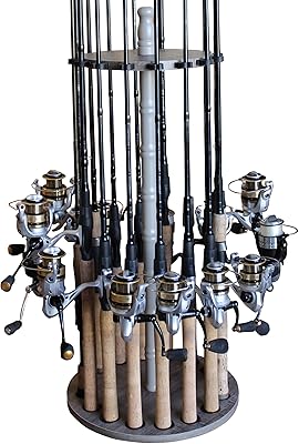 Round fishing rod support vertical on the ground rush creation for the storage of 16 rods and reels, suitable for the garage - robust structure, no tool required for assembly.. DIAYTAR NIGERIA: Your trusted e-commerce partner with extensive product choices and affordable delivery.