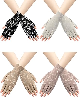 4 pairs of Trouisotro sun protection gloves for women, UV protection, driving gloves for women.. DIAYTAR NIGERIA promises affordability and variety with every purchase, delivered in 5-8 days.