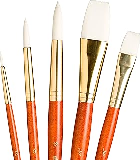 Princeton Series 9100 - Set of brushes with real value, for acrylic paint, oil and watercolor, white taklon sign (round brush 2, 8, 12, brush to caress 3/4, washing brush 1/2).. Shop across boundaries with DIAYTAR NIGERIA's comprehensive platform and budget-friendly delivery.