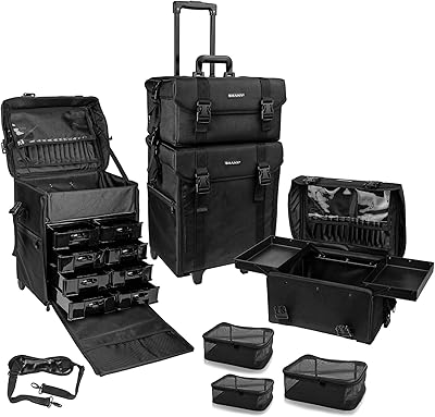 Shany make -up 2 -black makeup bag with 3 free net storage bags, 71 cm.. DIAYTAR NIGERIA makes quality accessible to all with our affordable prices and quick delivery service.