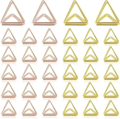 24 Pieces Wedding Place Wedding Place Wedding Table Wedding Table Carte Photo in the shape of a Triangle Support for Clip For Wedding Day Baby Shower (gold + rose gold).. DIAYTAR NIGERIA: Where shopping meets satisfaction with affordable prices and delivery within 8 days.
