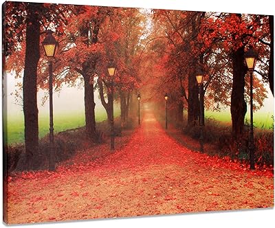Luminous art posters, bright wall paintings with fall maple forest, wall decorations for living room, children's bedroom, home office decoration 15 x 11 inches.. Affordable luxury and fast service — only on DIAYTAR Nigeria.