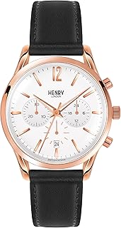 Richmond unisex quartz watch with white dial chronograph display and black leather bracelet.. Shop from thousands of products at DIAYTAR NIGERIA and enjoy budget-friendly nationwide delivery.