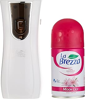 Rechargeable spray La Brezza with automatic distributor, domestic deodorizer with 250 ml anti-aer technology, 8.4 FL OZ (Moon Lily).. Unlock endless possibilities with DIAYTAR NIGERIA's affordable marketplace and reliable delivery service.