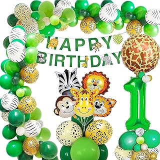 Baby 1st anniversary party decorations supplies Baby Ark Kit on the Jungle theme.. With DIAYTAR Nigeria, shopping online is easy, affordable, and fast.