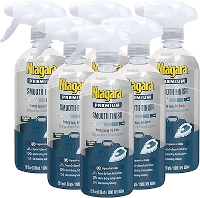 Niagara liquid starch spray (22 oz, package of 6) with pump iron, without starch spray, reduces the ironing time, does not flake, does not stick and do not go, biodegradable ingredients, recyclable.. Quick delivery. Quality products. Great deals. That’s DIAYTAR Nigeria.