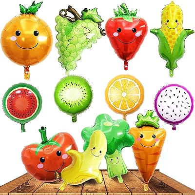 12 giant fruit and vegetable balls for party decorations, birthday decorations for summer party, wedding, birthday, baby shower.. DIAYTAR NIGERIA: Where shopping is a pleasure with affordable prices and reliable delivery service.