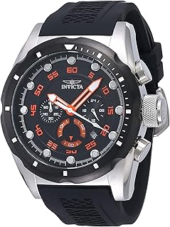 Invicta quartz watch for men, chronograph display and silicone bracelet - 20305, stainless steel, 50 mm.. Your digital shopping ally, DIAYTAR NIGERIA offers extensive selection with budget-friendly delivery.