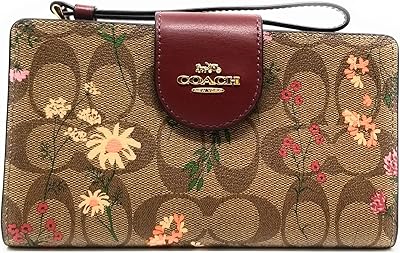 Tek wallet for women in special fabric, wild flowers print - multicolored khaki, wallet.. Shop with purpose at DIAYTAR NIGERIA and receive quality products at budget rates within 8 days.