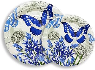 Party Time - 12 Pieces Anniversary Wedding Buried Life Life Buy Lunch Supports Display Display Disposable Paper Sets Blue and White Butterfly Plates.. Your one-click solution to affordable shopping, DIAYTAR NIGERIA delivers quality products nationwide.