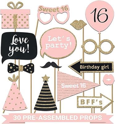 Accessories for Sweet Sixteen Photoaton | Fully assembled 16th anniversary true.. Shop from anywhere in Nigeria with DIAYTAR's extensive selection and budget-friendly shipping options.