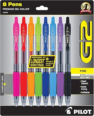 Pilot, G2 premium gel gel ink pens, 0.7 mm fine point, matching colors, package of 8.. DIAYTAR NIGERIA revolutionizes online retail with our extensive selection and dependable shipping service.