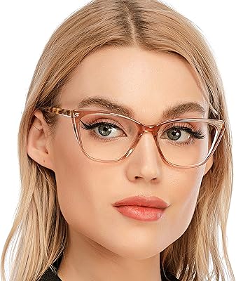 Computer reading glasses without aquano frame for women with a modern design that blocks blue light with a transparent glass frame.. Get more for less on DIAYTAR Nigeria — Nigeria’s favorite e-commerce platform.