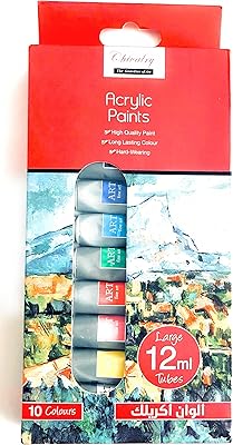 Set of 10 acrylic paintings of quality 12 ml, high quality non -toxic oil colors for beginners and professional artists.. Shop with purpose at DIAYTAR NIGERIA and receive quality products at budget rates within 8 days.