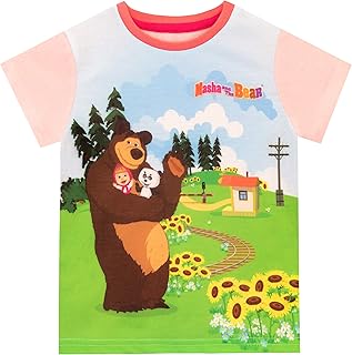 T -shirt for girls from Masha and Bear.. DIAYTAR NIGERIA: Where every shopping need is fulfilled with affordable prices and nationwide shipping.