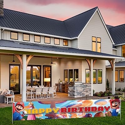 Children's birthday party banner on the theme of Super Brother Mario, blue sky mushrooms, Mario game party supplies, outdoor decorations, 118 inch 20 inch boys background.. Discover the perfect balance of price and convenience with DIAYTAR NIGERIA's nationwide e-commerce platform.