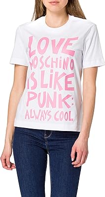 Love moschino short sleeve t-shirt classic cut for personalized women with seasonal logo printed in thick rubber.. DIAYTAR NIGERIA: Where countless products meet affordable prices and reliable nationwide shipping.
