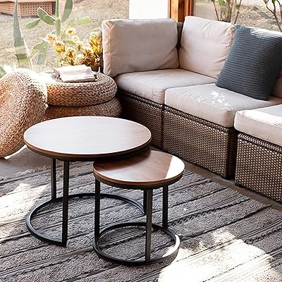 WomDee 2 Pieces Appoint Table High Wooden Wooden Wooden, Metal Frame, Master room for living room, bedroom, apartment, modern and simple industrial table.. Nigeria's most loved e-commerce platform delivers affordable shopping solutions to your doorstep.