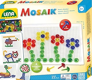 LINA 35602 80 Transparent 15 mm - Set mosaic with templates, 21 x 16 cm, board game for children from 3 years old.. Experience shopping freedom with DIAYTAR NIGERIA's vast selection and 5-8 day nationwide delivery service.