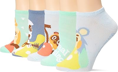 Nintendo for women animal crossing, set of 5 invisible socks, relaxed socks.. DIAYTAR NIGERIA brings the market to your fingertips with affordable prices and swift delivery services.