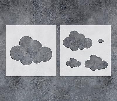 GSS Designs Large Wall Stencil Nuage For Paint - Reusable Stencils To Paint On 12 x 12 Inch Wooden Wood Tiles (Package of 2) - Wall stencils for children's bedroom decoration - matching sizes.. DIAYTAR NIGERIA: Where quality meets accessibility with affordable prices and prompt shipping.