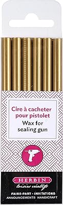 Herbin 35804T - Pack of 6 special wax pistol sticks, gold.. DIAYTAR NIGERIA: Where thousands of products meet affordable prices and reliable 5-8 day delivery.