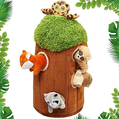 Set of 6-piece creak animals, tree hole, lazy, owl, fox, raccoon, squirrel, set of toys in babies, babies and toddlers.. DIAYTAR NIGERIA: Where online shopping becomes effortless with budget-friendly nationwide delivery.