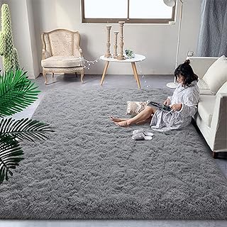 DUIKE SHAGGY carpet super soft, soft carpet, 4 x 6 feet, gray carpet for living room, bedroom, bedroom, child's bedroom, interior decoration, non -slip interior floor mats, 4 x 6 feet, gray.. Your shopping needs fulfilled through DIAYTAR NIGERIA's extensive selection and nationwide delivery.