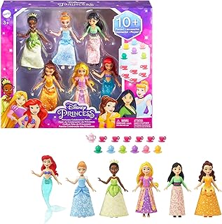 Disney Princess Toys 6 Mini Dolls Articulated with sparkling outfits and 13 snack accessories inspired by Disney films.. DIAYTAR NIGERIA makes every shopping desire a reality with affordable prices and delivery in 5-8 days.