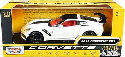 Motormax 79356 79356 79356W-DR 2019 Chevy Corvette C7 ZR1 Black And White With Red Interior Corvette Series 1/24 Pressure Pressure Toy Car.. DIAYTAR NIGERIA connects you with what you need at prices you'll love, delivered within 8 days.