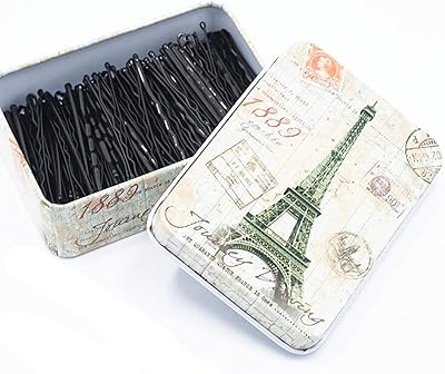 Black hair pins with tower -shaped box, 150 pieces.. Home to endless choices and pocket-friendly prices — DIAYTAR Nigeria.
