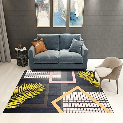Floral blue retro carpet, large living room carpet, modern, long, soft, for children's bedroom, decorative cushion for the home, 50 x 80 cm.. Shop confidently with Nigeria's most trusted e-commerce platform, offering swift and affordable delivery.