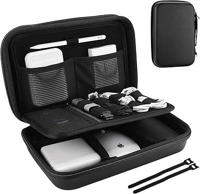 Rigid Procase Rigid Electronic Travel case, MacBook adapter, cables, food bank, Apple Magic Mouse, Apple Pencil, USB key, SD card, Small Portable Accessories bag - Black.. Great finds. Great prices. Fast shipping. That’s DIAYTAR Nigeria.