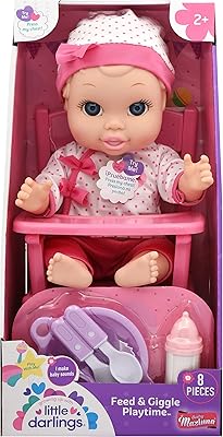 Baby Mazyouna Little Darlings Fed & Jiggle game doll, 12 inch, with accessories, 8 pieces of 3920.. Experience shopping freedom with DIAYTAR NIGERIA's comprehensive platform and reliable shipping service.