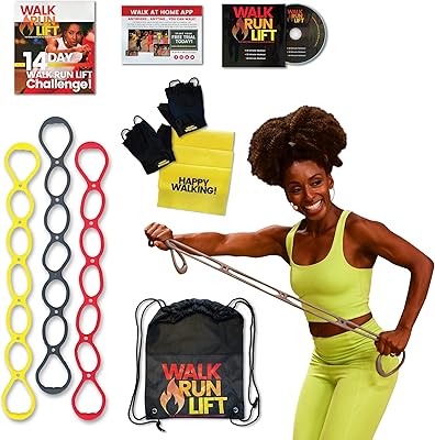 Walk at Home Walk Run Lift Band Bandle with 7 rings resistance bands, Happy Walking farm strip, 3 DVD training and cord bag for home walking exercise.. DIAYTAR Nigeria brings you closer to everything you need — fast delivery, low costs, and variety.